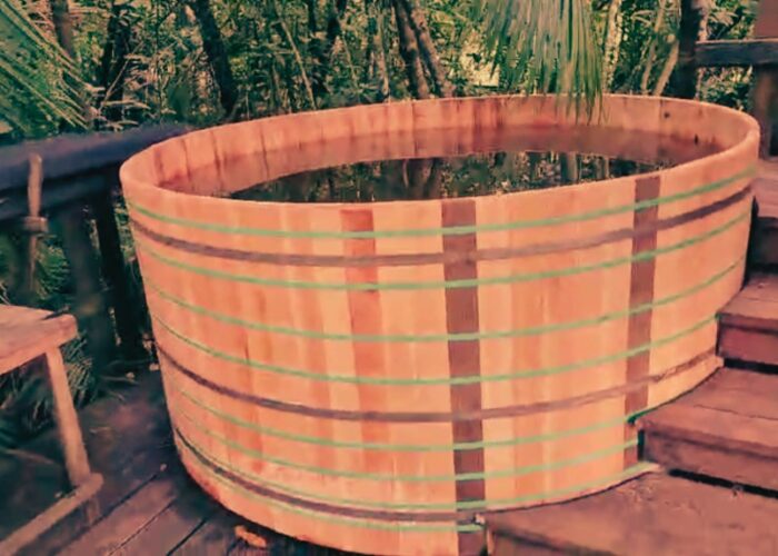 passarim-ativ-ofuro Ofurô de madeira aquecido — bem-estar no Hotel Passarim, Capão Bonito